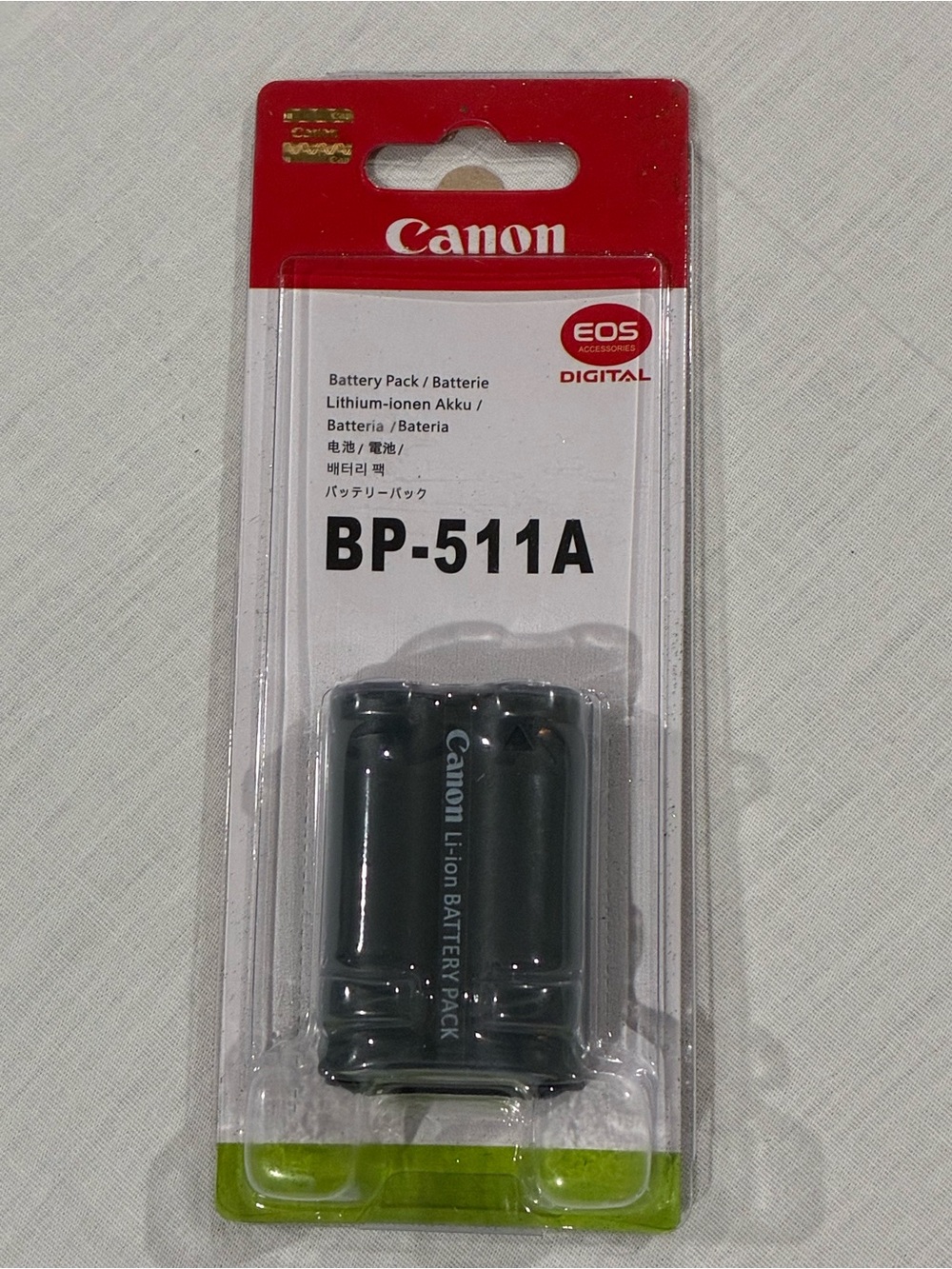 Canon BP-511A Lithium-Ion Battery Pack - Black and Red Packaging